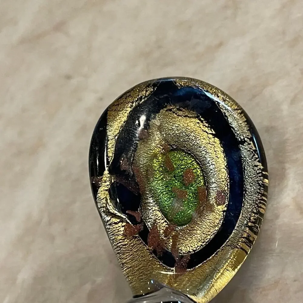 Gold Murano glass wine stopper Italy